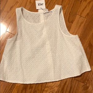 Jack by BB Dakota Lizabeth Bright White Crop Top